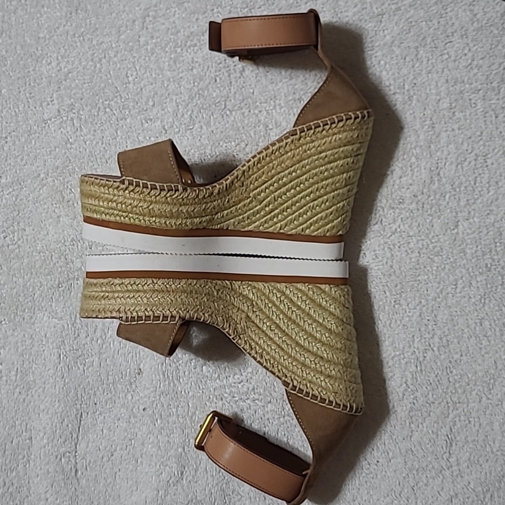 See By Chloe Glyn Platform Espadrille Wedge Sandals Size UE 37 US 6.5 - Picture 8 of 12